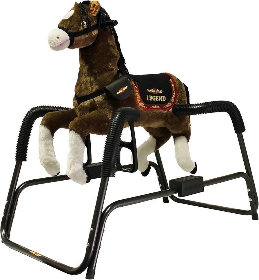 Rockin' Rider Legend Animated Plush Spring Horse , Brown Large | Amazon (US)