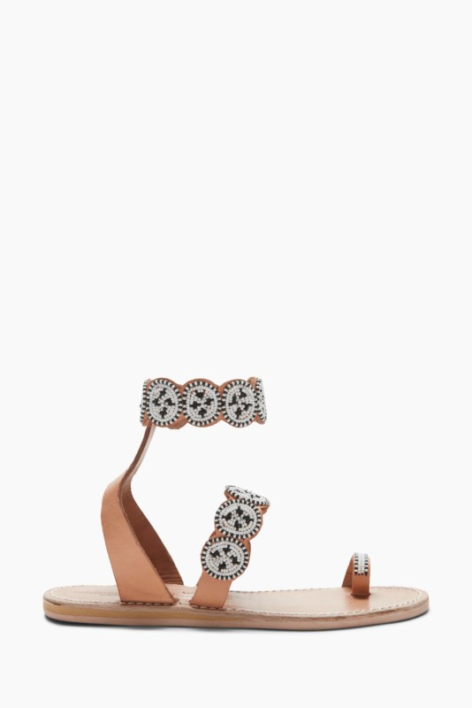 LAIDBACK LONDON Kiki Beaded Ankle Sandal | EVEREVE | Evereve