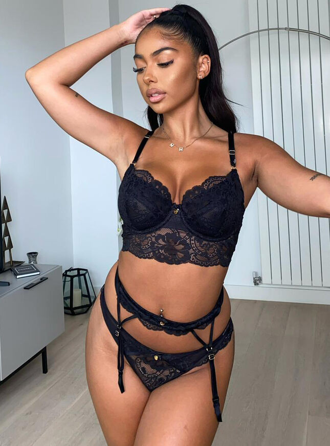 Rowena longline bra - Black | Boux Avenue (UK)