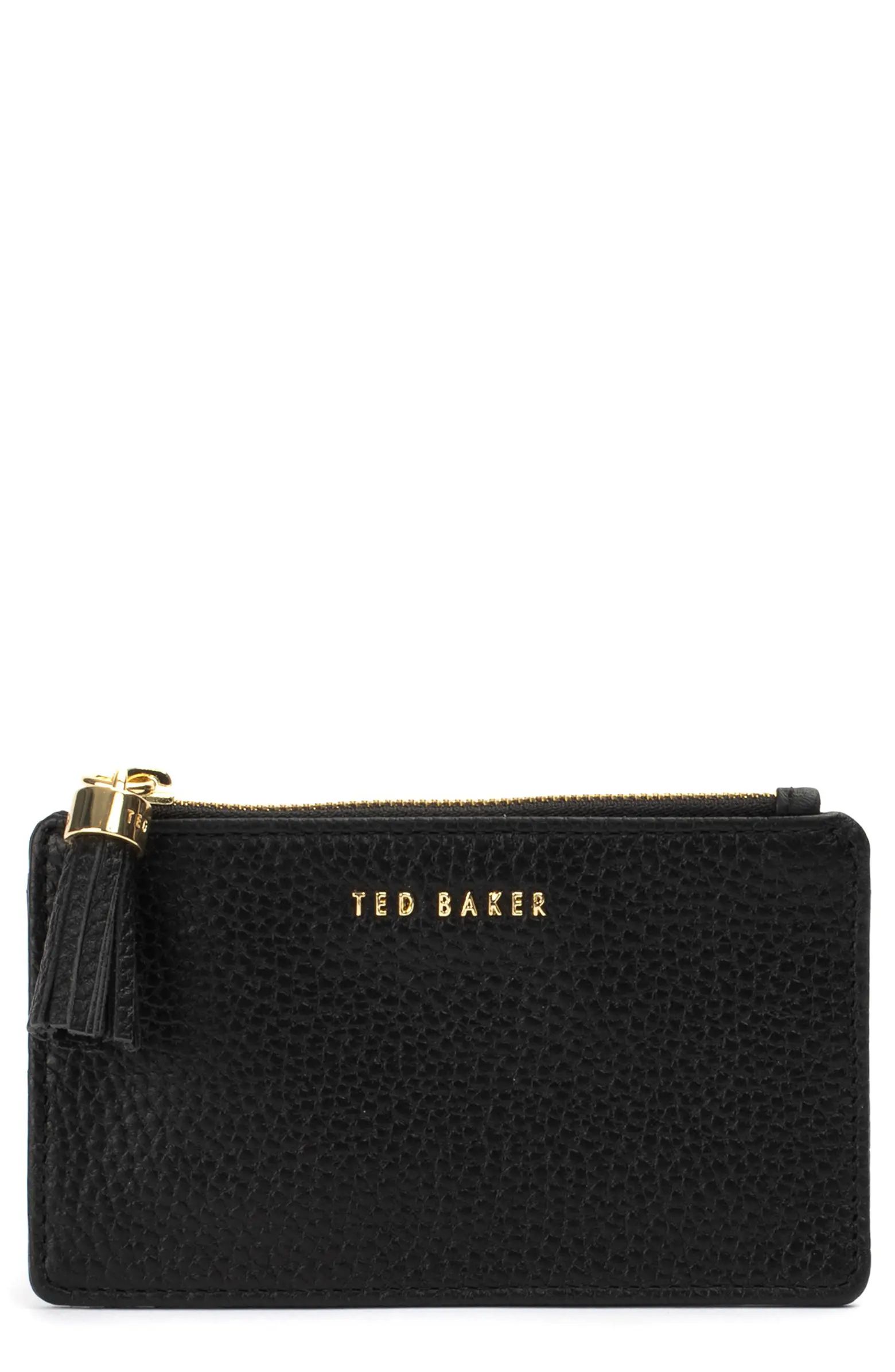 Peggey Tassel Zip Leather Card Holder | Nordstrom