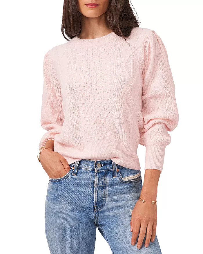 1.STATE Mixed Knit Crewneck Sweater Back to Results -  Women - Bloomingdale's | Bloomingdale's (US)