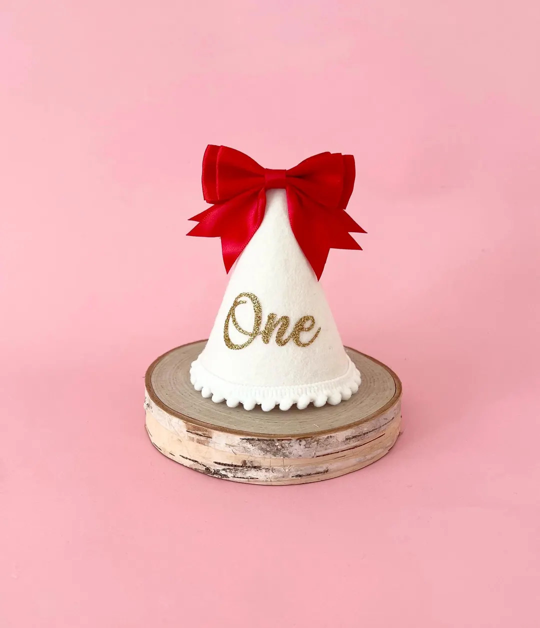 Red Bow Christmas Party Hat, Christmas Hat, Bow Party Hat, One Birthday Hat, 1st Birthday, Party ... | Etsy (US)