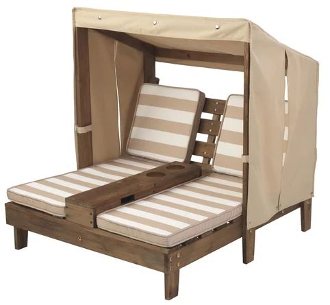 Kids Wood Outdoor Table Or Chair Chaise Lounge and Ottoman | Wayfair North America