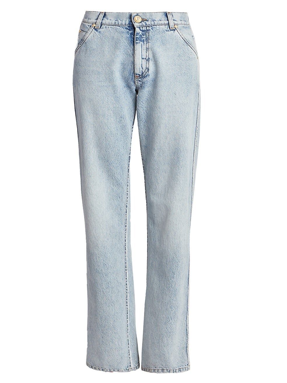 Balmain Vintage-Inspired Straight-Leg Jeans | Saks Fifth Avenue