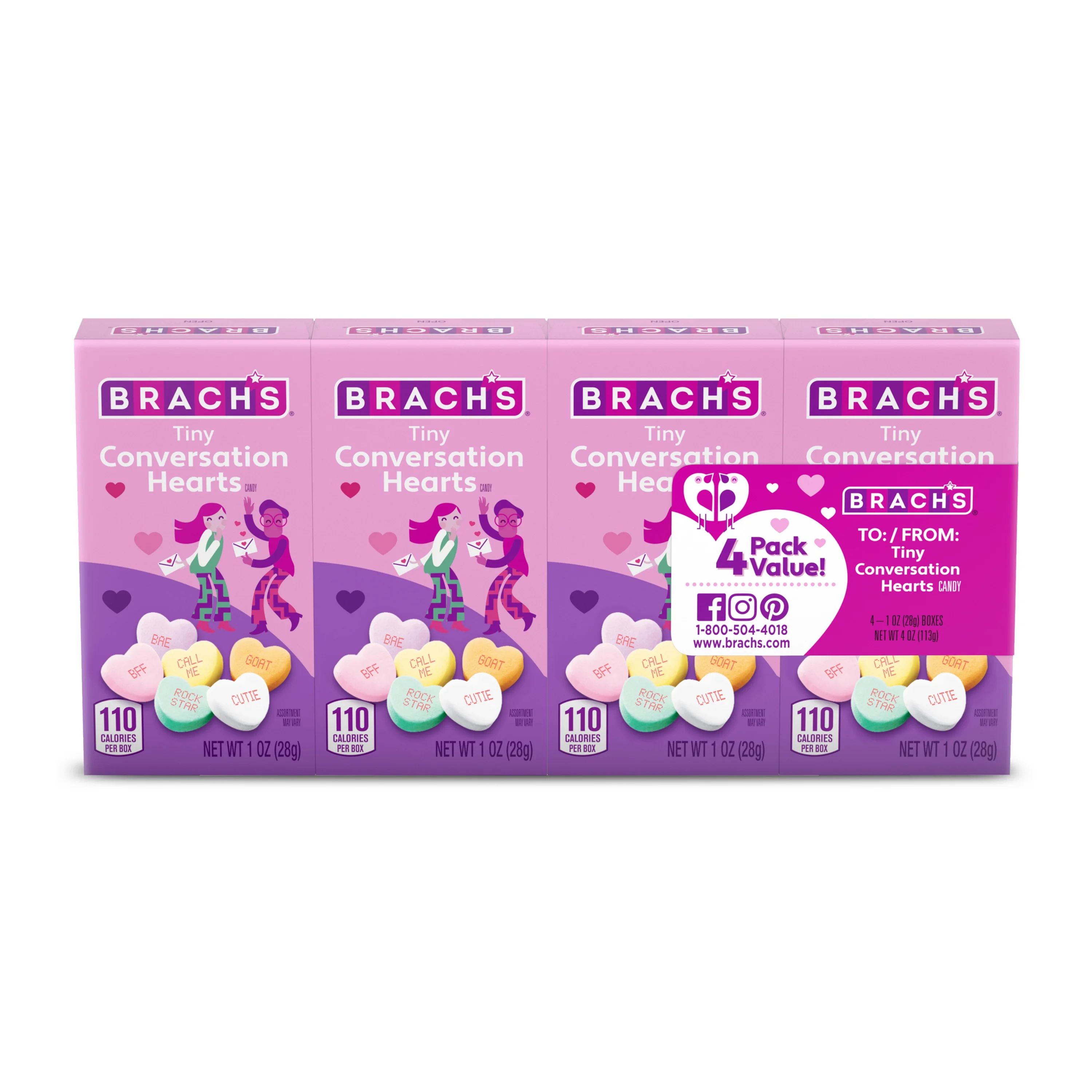 Brach's Tiny Conversation Hearts Mini Boxes 4 Pack | Walmart (US)