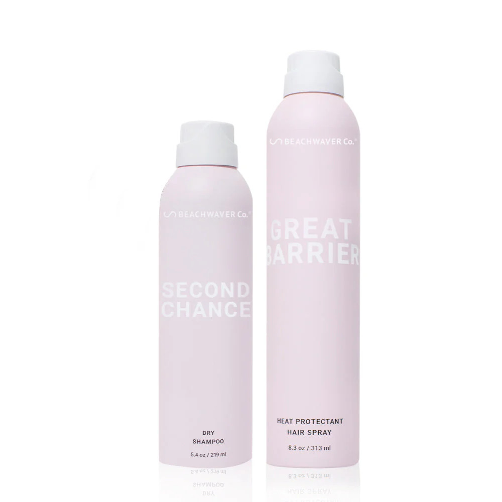 Great Barrier Heat Protectant Hair Spray + Second Chance Dry Shampoo Bundle - Pre-Order (Avail Ap... | Beachwaver Co