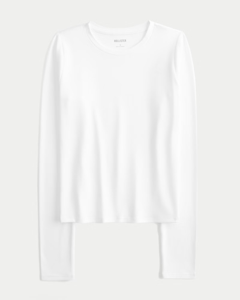 Women's Seamless Fabric Long-Sleeve Crew Top | Women's Tops | HollisterCo.com | Hollister (US)