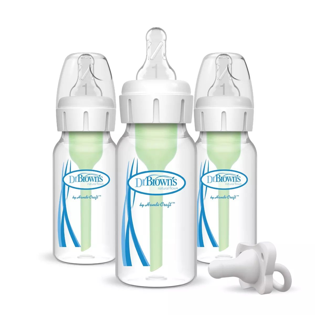 Dr. Brown's 4oz Anti-Colic Options+ Narrow Baby Bottle with Level 1 Slow Flow Nipple & HappyPaci ... | Target