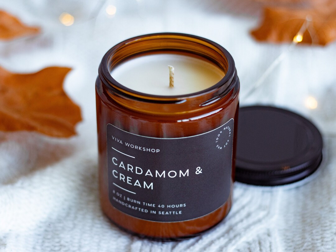 Christmas Candle: Cardamom & Cream Soy Wax Candle Fall - Etsy | Etsy (US)