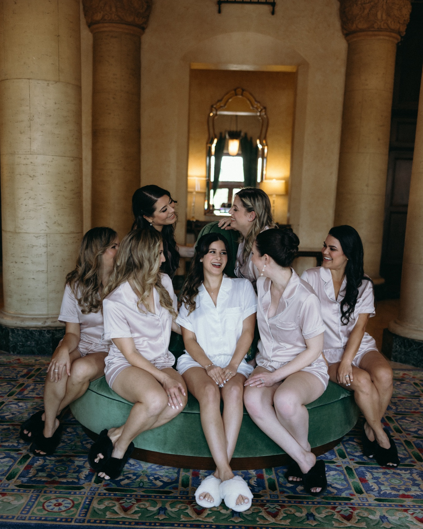 Bridal party in PJs - satin pajamas, slippers 

#LTKFindsUnder50 #LTKWedding #LTKSaleAlert