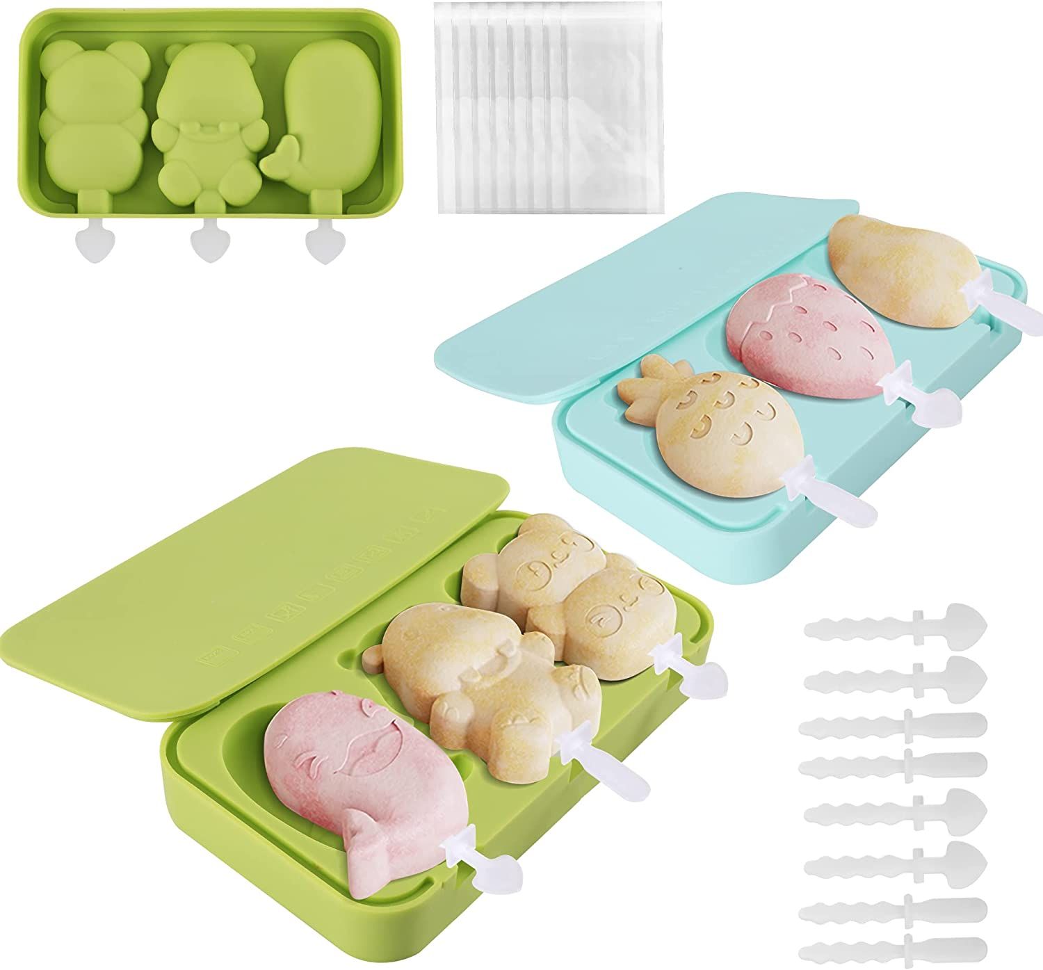 Popsicles Molds,Goomp Popsicle Molds Silicone Popsicle Molds for Kids Ice Pop Mold BPA Free with ... | Amazon (US)