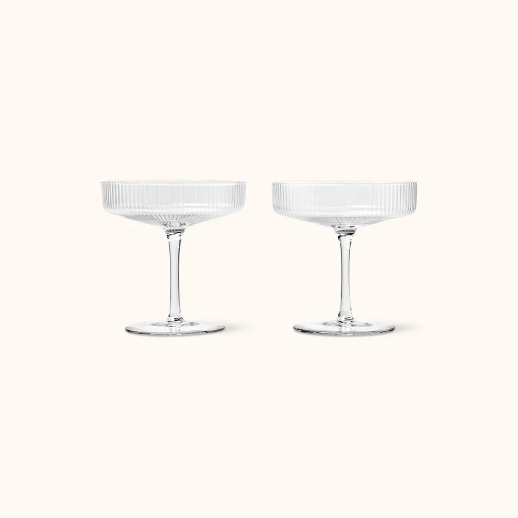 Ripple Champagne Saucers (set of 2) | Casa De Suna