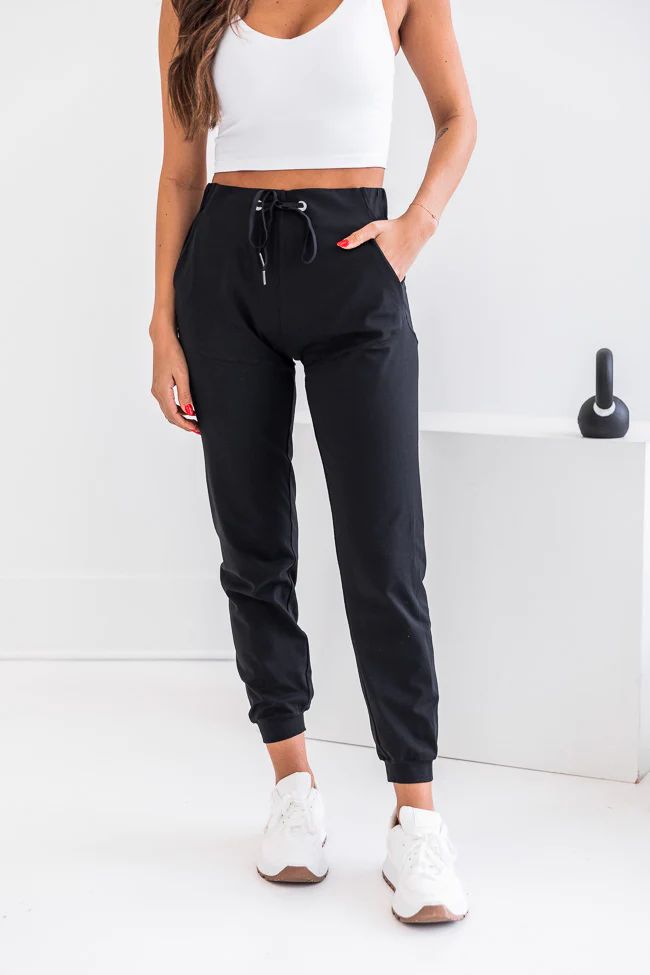 Your Every Movement Black Active Joggers | The Pink Lily Boutique