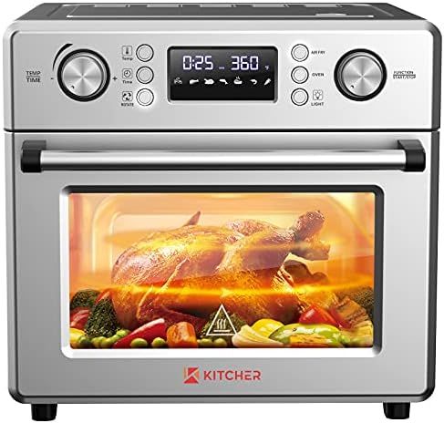 Kitcher 26.5QT Air Fryer Oven, Countertop Toaster Oven 6 Slice Convection Ovens with 77 Recipes 5 Ac | Amazon (US)