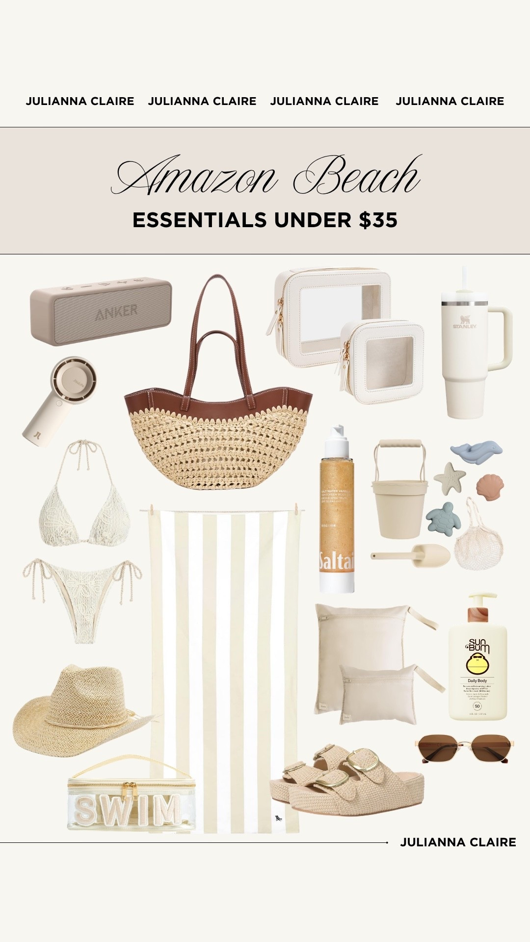 Amazon beach essentials under $35!

#LTKSwim #LTKSeasonal #LTKTravel