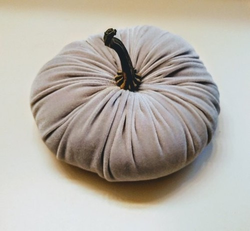 Handmade Gray Velvet Pumpkin Autumn Holiday Decor Farmhouse Unique | eBay | eBay US