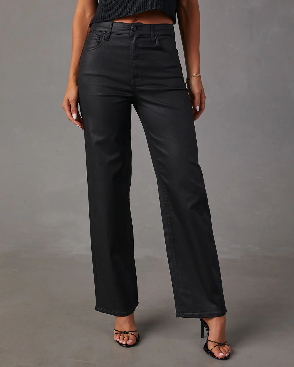 VICI Icon Coated High Rise Straight Jeans | VICI