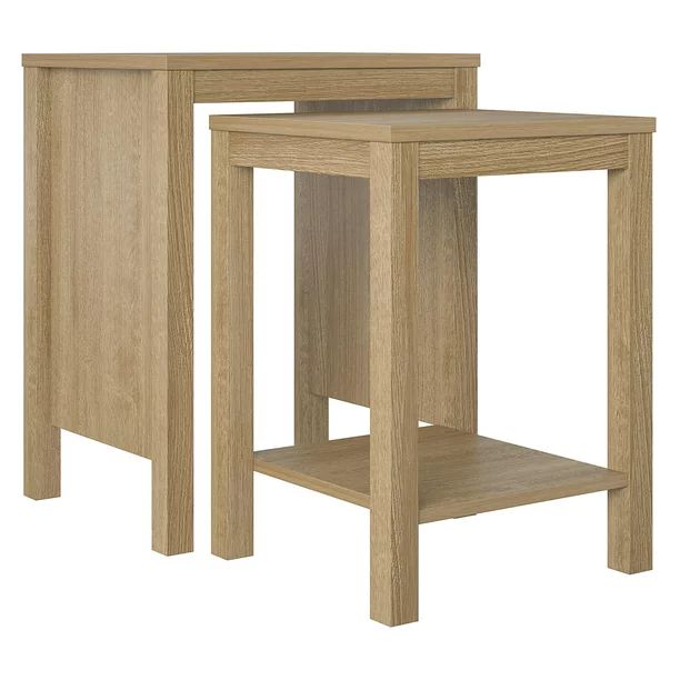 Queer Eye Wimberly Nesting Tables, Set of 2, Natural - Walmart.com | Walmart (US)