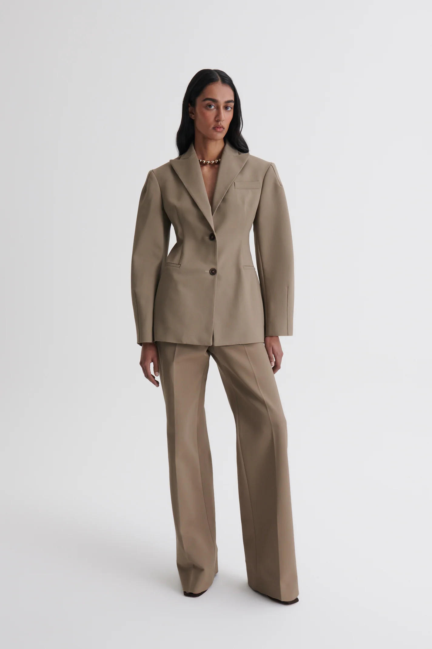 ITALIAN MID-RISE TROUSER - PALE.ARMY - Scanlan Theodore | Scanlan Theodore