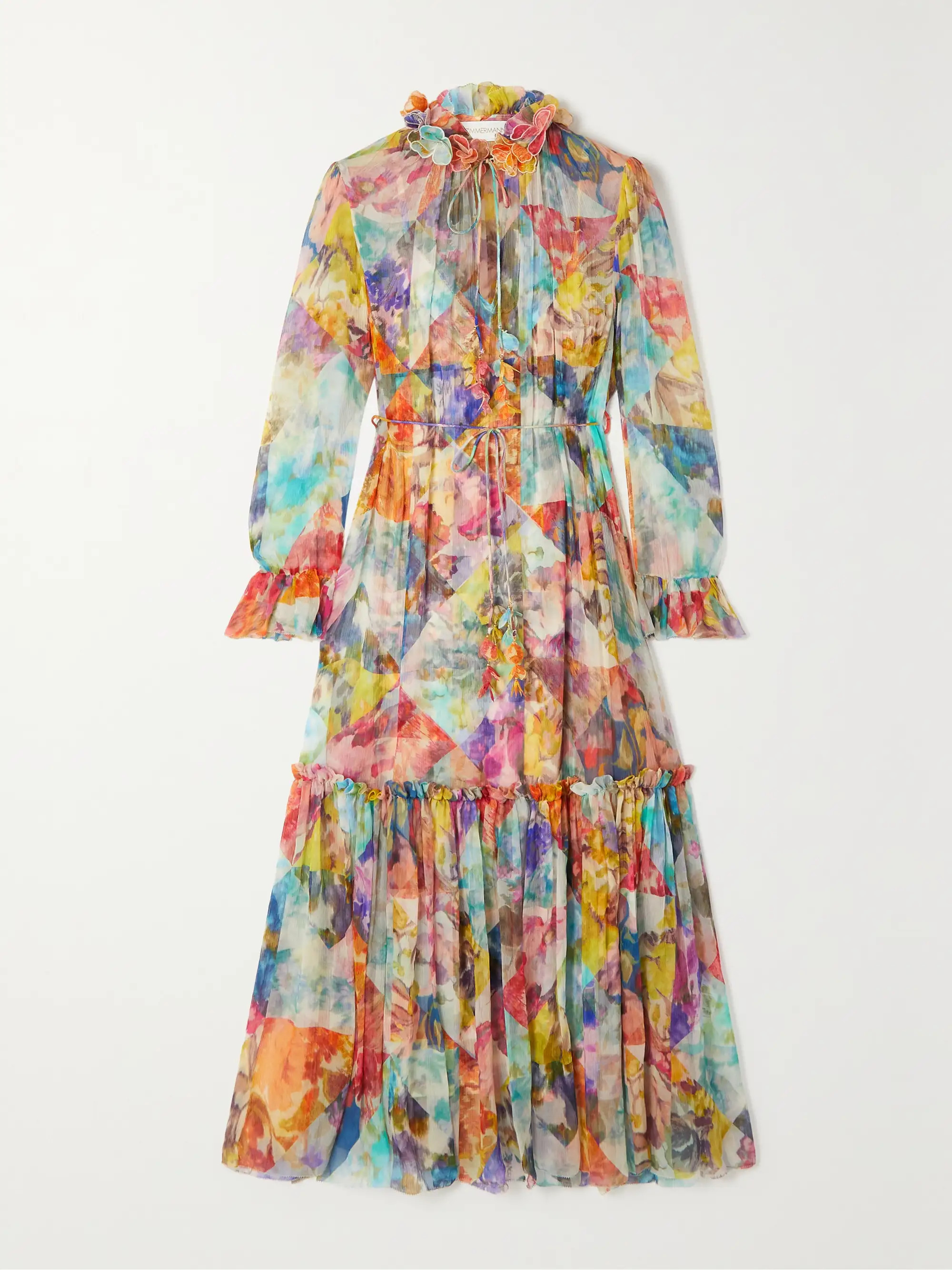 High Tide printed silk-crepon midi dress | NET-A-PORTER (UK & EU)