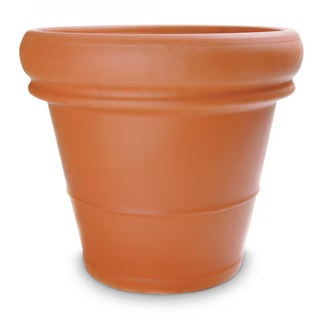 Pennington 18.0-in W Large Orange Clay Outdoor Planter with Drainage Holes | Lowe's