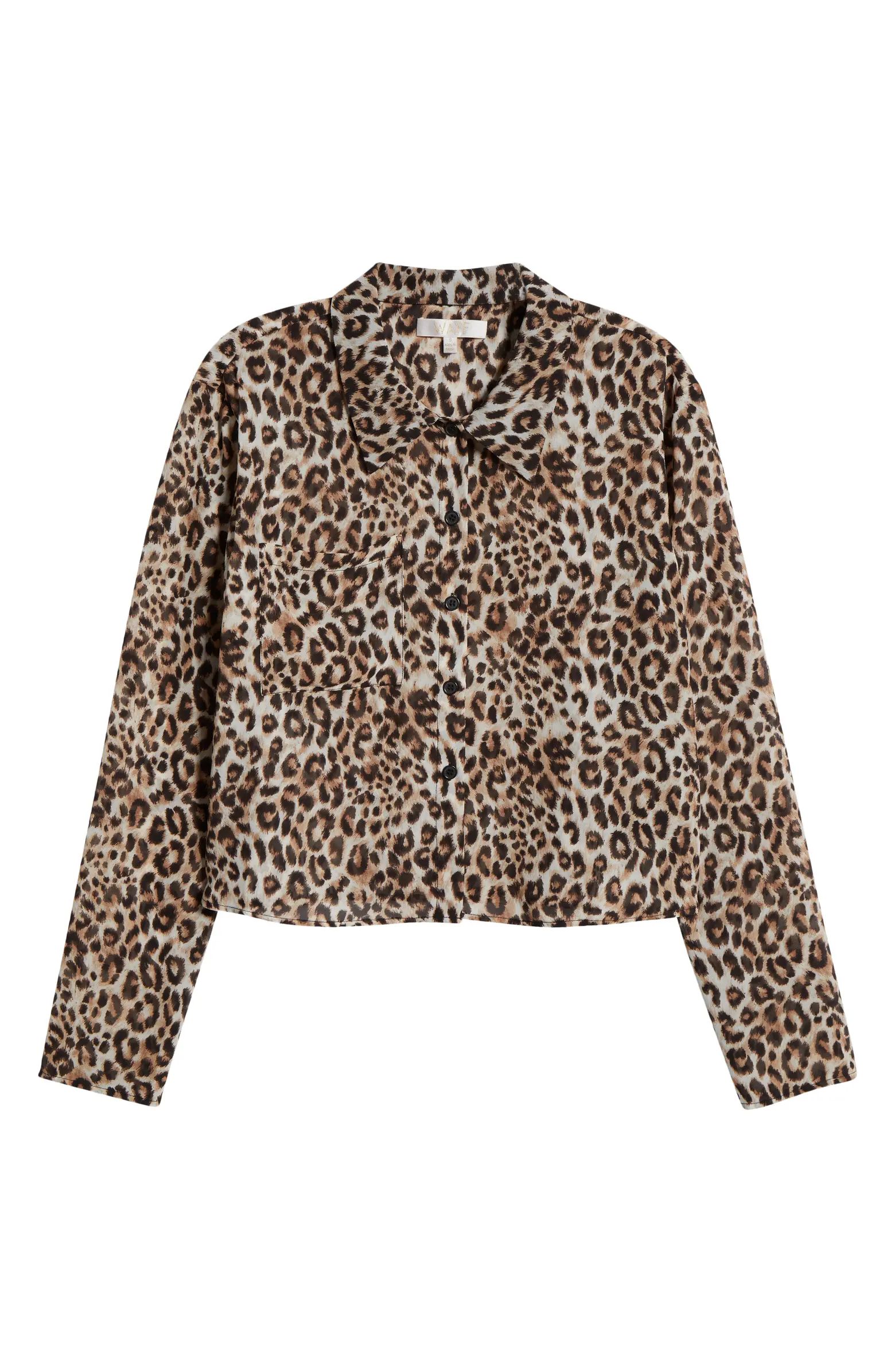WAYF Sussex Leopard Print Button-Up Shirt | Nordstrom | Nordstrom