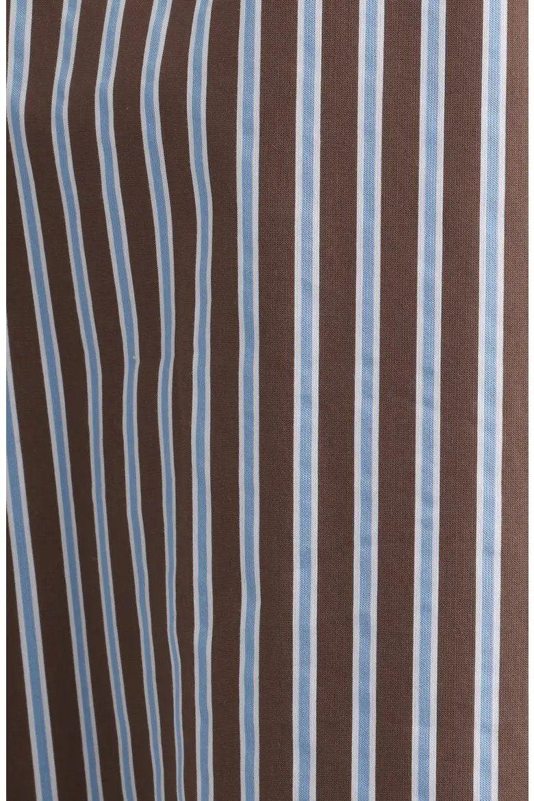 Stripe Short Sleeve Cotton Blend Midi Shirtdress (Women) | Nordstrom | Nordstrom
