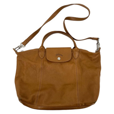 Longchamp Brown Le Pliage Leather Zip Shoulder Bag | Excellent Condition | eBay US
