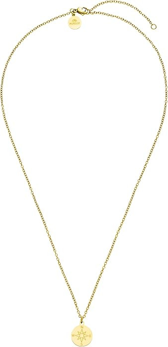 Purelei® Compass Necklace (gold) – 18K Gold plated stainless steel jewelry – Waterproof chai... | Amazon (US)
