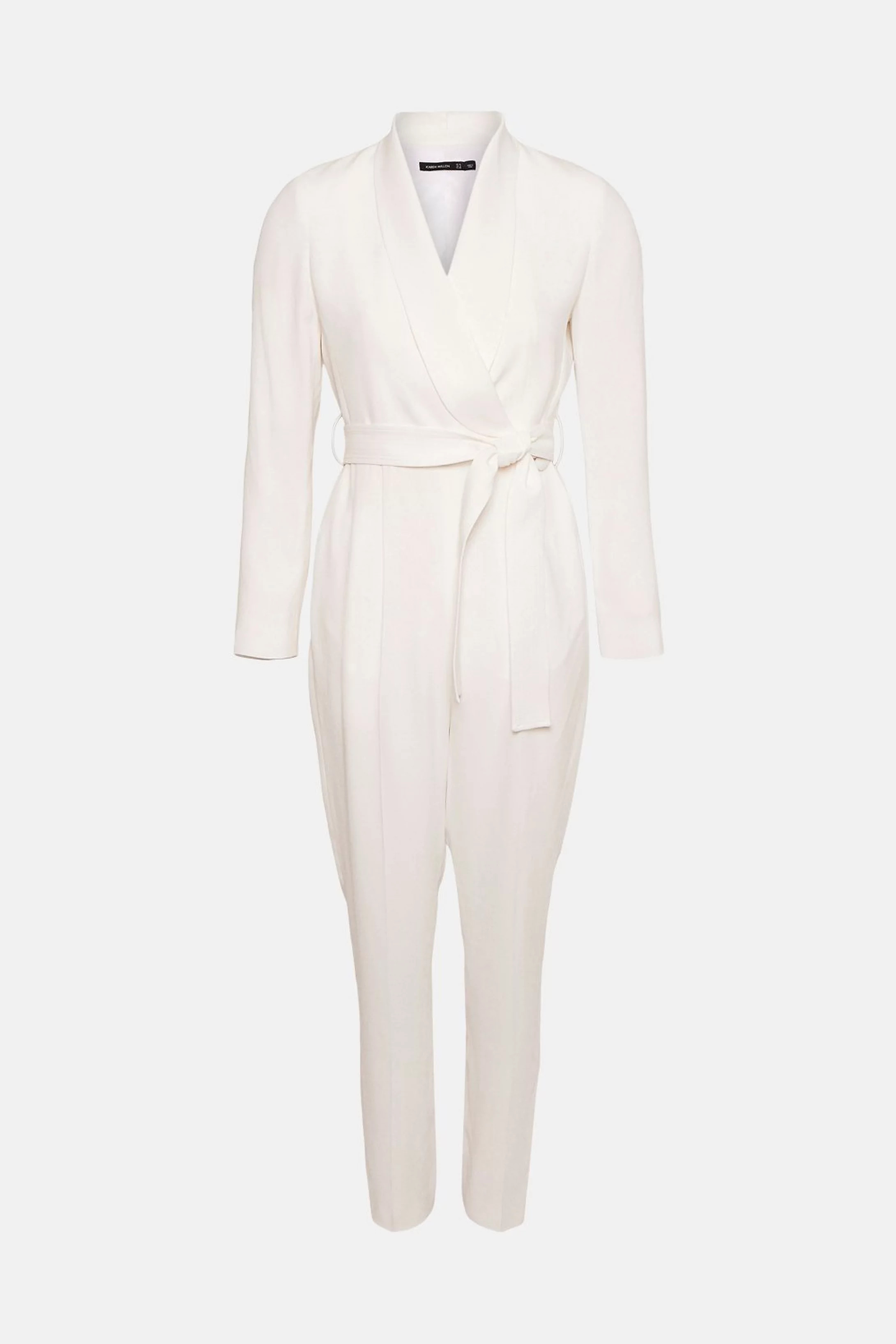 Tailored Tuxedo Wrap Jumpsuit | Karen Millen US