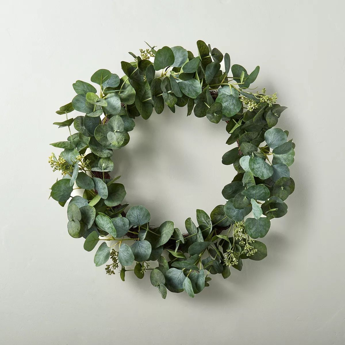 24" Faux Silver Dollar Eucalyptus Wreath - Hearth & Hand™ with Magnolia | Target