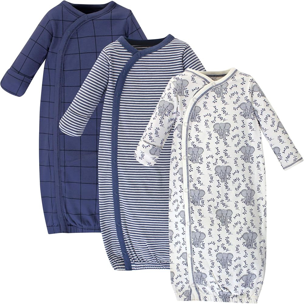 Touched by Nature Unisex Baby Organic Cotton Kimono Gowns | Amazon (US)