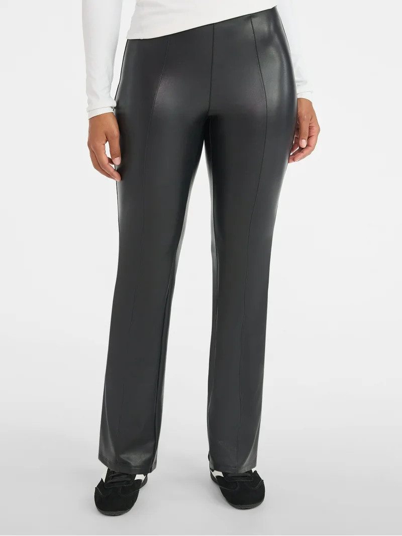 Avia Women's Faux Leather Flare Pant, Sizes XS-XXXL | Walmart (US)