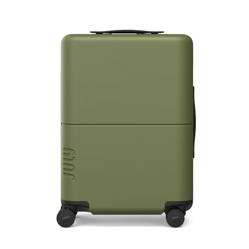 July Carry On Essential - 20" Airline Approved Carry On Luggage with Wheels, Travel Suitcase for Men & Women - Premium Rolling Suitcase, TSA Lock, Polycarbonate Shell, Spinner Wheels - Moss | Amazon (US)