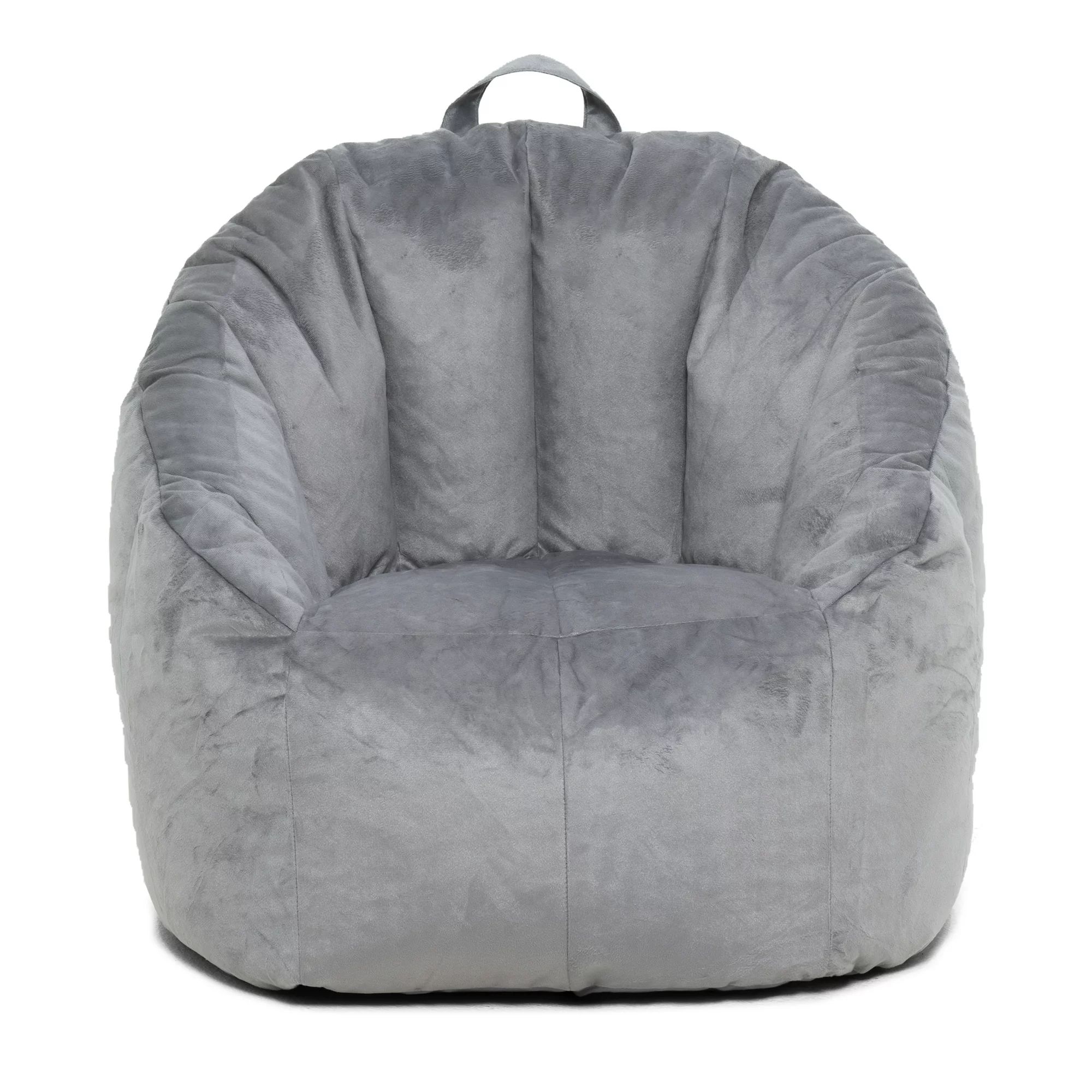 Big Joe Joey Bean Bag Chair, Gray Plush Fabric | Walmart (US)