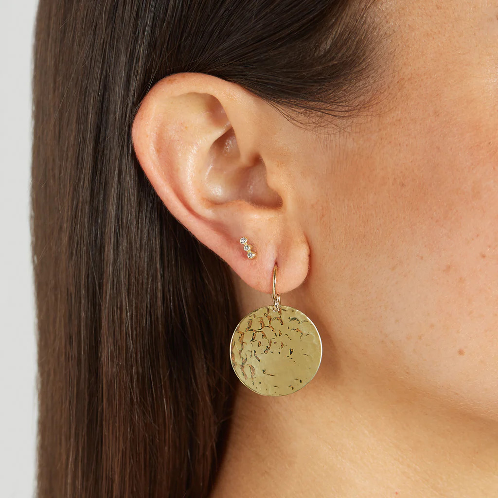 Small Hammered Disc Earrings | Jennifer Meyer