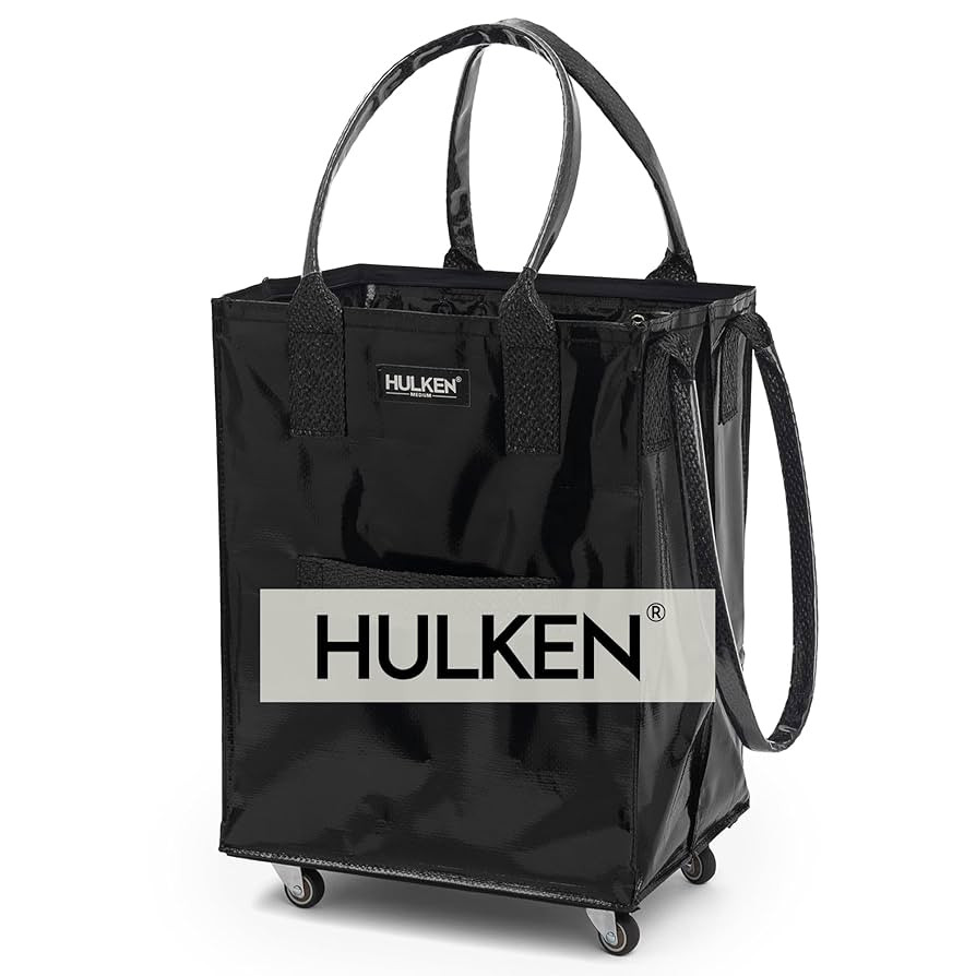 (Medium, Black) Reusable Grocery Bag On Wheels, Shopping Trolley, Rolling Tote, Zipper Closure, L... | Amazon (US)