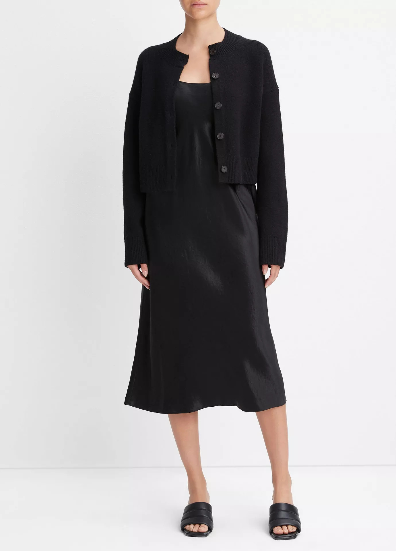 Wool-Cashmere Cropped Cardigan | Vince LLC