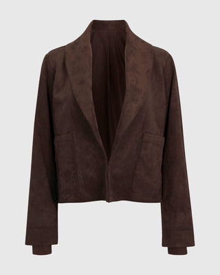 Splendid x @Cellajaneblog Faux Suede Crop Icon Coat | Spiffy & Splendid