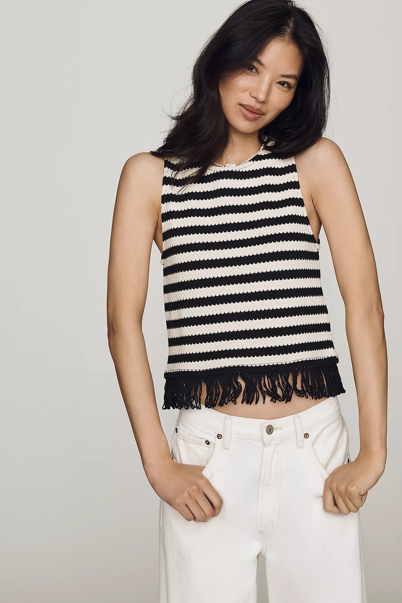 Maeve Fringe-Hem Tank | Anthropologie (US)