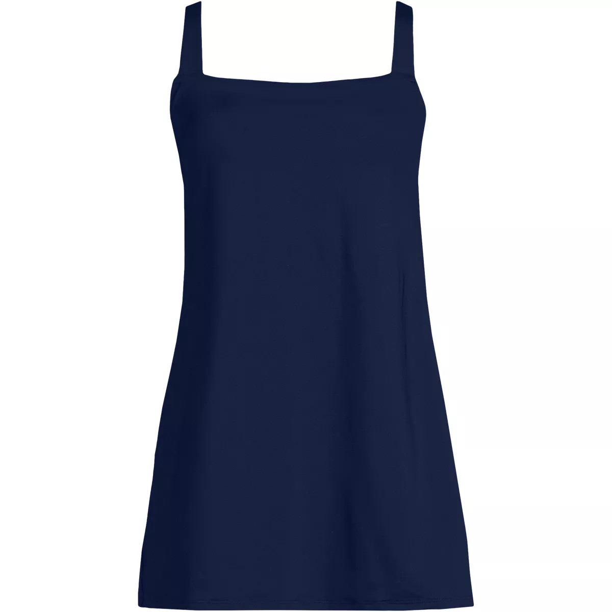 Women's LE x T and T The Tiffany Square Neck Swim Dress | Lands' End (US)