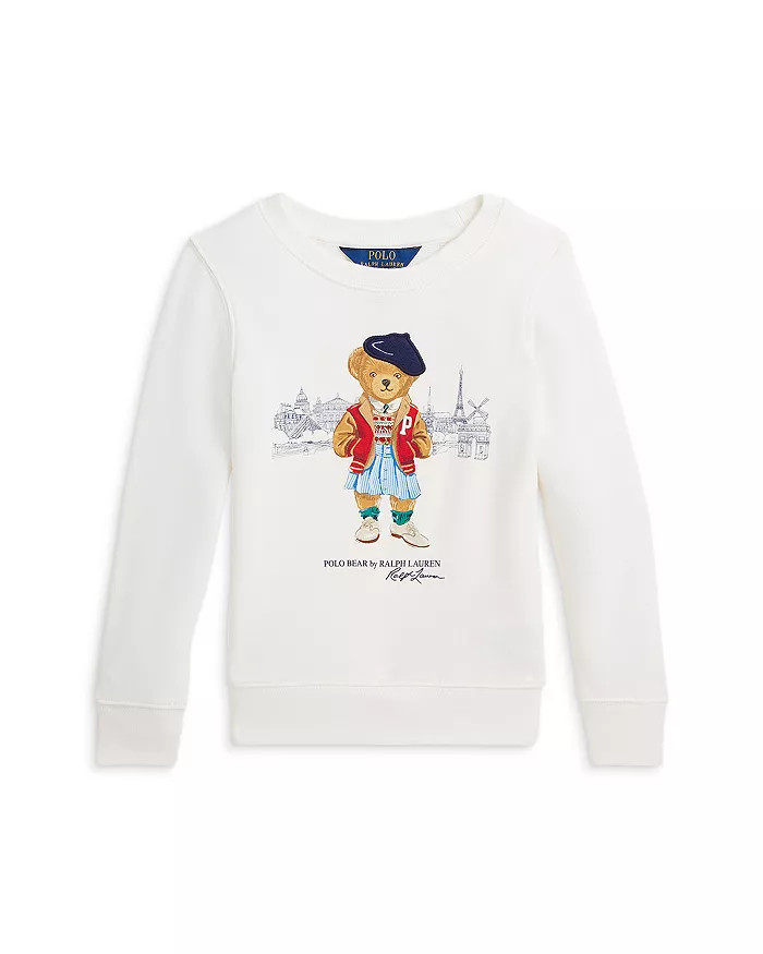 Girls' Polo Bear Paris Terry Sweatshirt - Little Kid | Bloomingdale's (US)