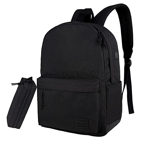 SUPACOOL Casual Laptop Backpack for Men and Women, Work backpack, Black Backpacks, College School... | Amazon (US)