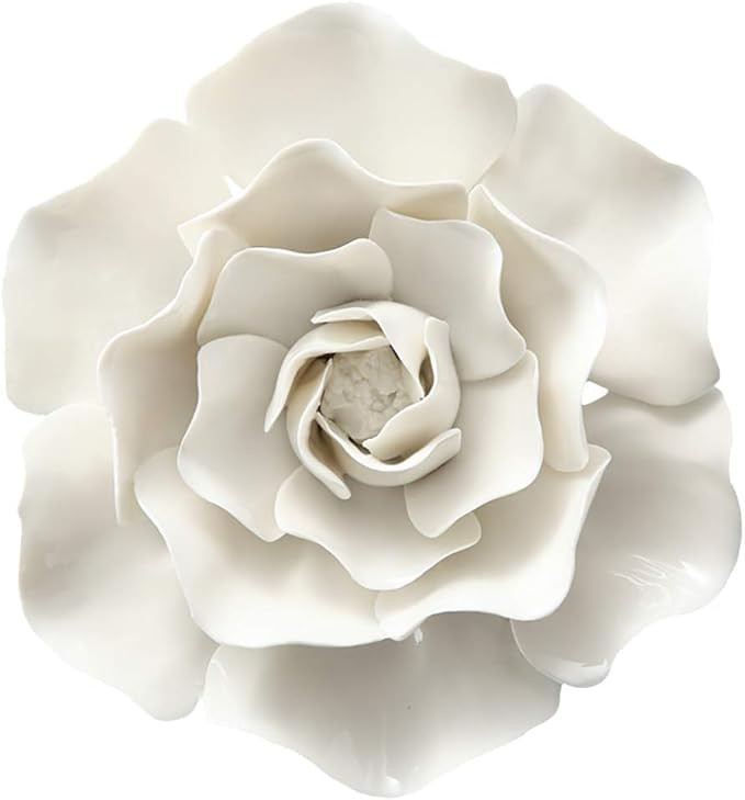 Ceramic Flower Wall Décor Artificial 3D Flower Wall Art for Living Room Home Hallway Bedroom Kit... | Amazon (US)