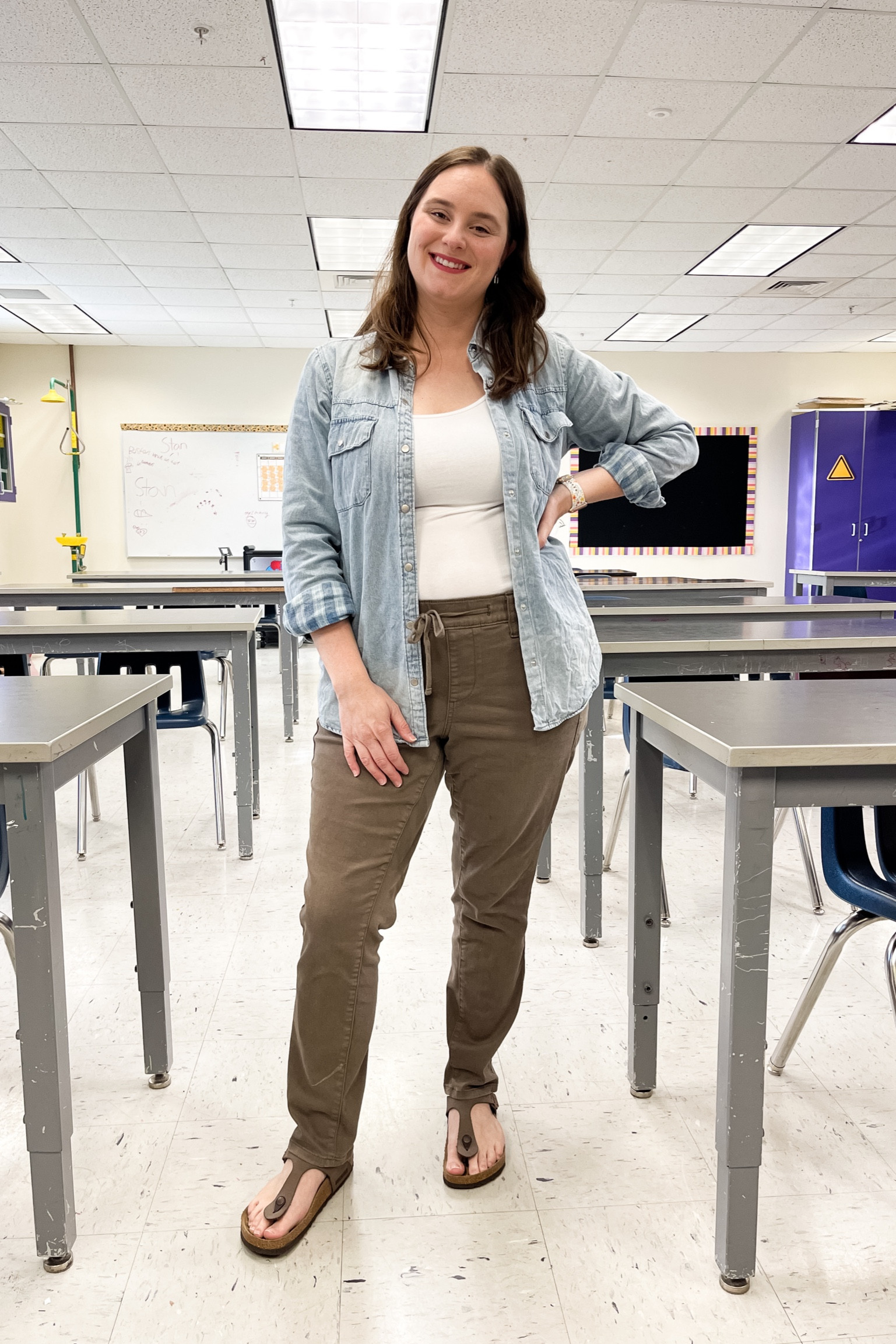 Casual teacher Fridays with a Neuflora denim top and Torrid pants. 

Top: Large
Pants: Torrid 0  

#LTKStyleTip #LTKWorkwear #LTKMidsize