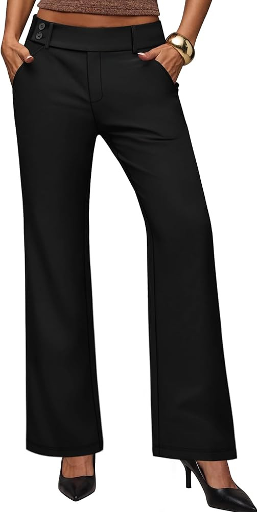 Sampeel Work Pants for Women Wide Leg Dress Pants Palazzo Business Casual Outfits Office Slacks w... | Amazon (US)