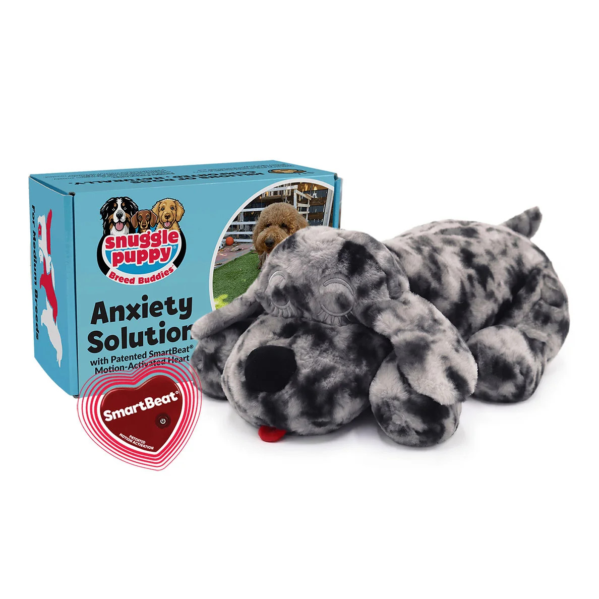 Snuggle Puppy\u00ae Blue Merle - Heartbeat Toy for Aussies | Snuggle Puppy