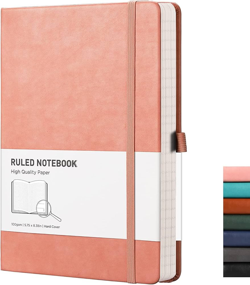 RETTACY Notebooks for Work - A5 Thick Journal for Women with 192 Numbered Pages,Hardcover,100gsm ... | Amazon (US)