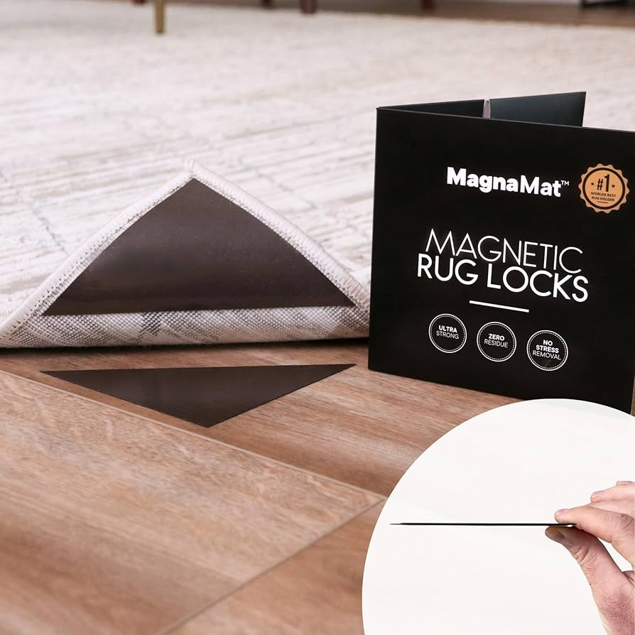 Magnetic Rug Lock, Anti-Slip Rug Holder, Rug Holder for Hardwood Floors, Carpet Tape for Hardwood... | Amazon (US)