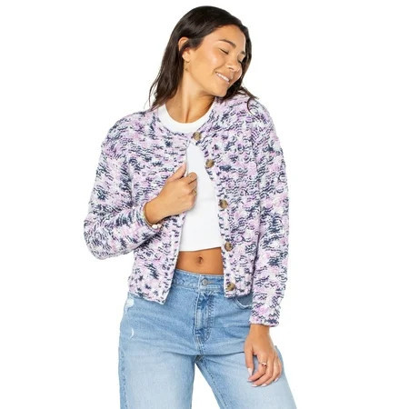 Celebrity Pink Women’s and Women’s Plus Marled Cardigan Sweater Sizes XS-4X | Walmart (US)